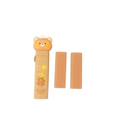 Cheesy Bear Pull & Push Eraser Set with Refills (Pack of 1)