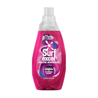 Surf Excel Matic Express Liquid Detergent | Express Clean with 2X Care Action 830ml Bottle, 1 Count