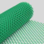 UV Stabilized Garden Fencing Net Tree Guard Net Anti Bird Net PVC Virgin HDPE_5 Feet Height X 10 Feet Length Green Color_800 GSM with 1 Cutter and 50 PVC Tags SHJAMN2