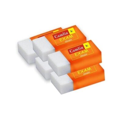 Camlin Kokuyo Exam All Clear Eraser Regular - Pack of 5