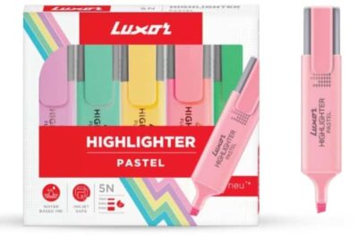 Luxor Pastel Highlighter Assorted (Pack of 5)