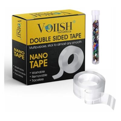 Nano Gel Tape Double Sided Adhesive Tape 3 Meter Multipurpose Super Sticky Gel Grip Mounting Tape, Washable, Reusable, Home & Office sparkles DIY (Pack of 1)