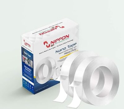 NIPPON Nano Tape – Reusable, Double-Sided Gel Tape for Strong, Residue-Free Mounting on Any Surface! Pack of 2