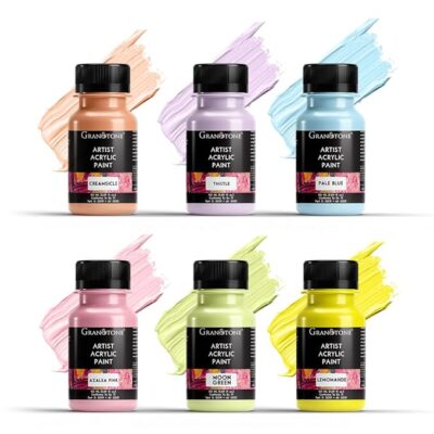 GRANOTONE Pastel Acrylic Paint Set - 6 Beautiful Colors, 50 ml Each - Perfect for Artists and Crafters - Multicolor