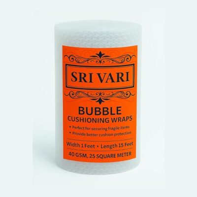 Bubble Wrap Roll, Heavy Duty 40 GSM, Clear, 1 Ft X 15 Ft, Packaging Cushioning for Fragile Items (40 GSM)