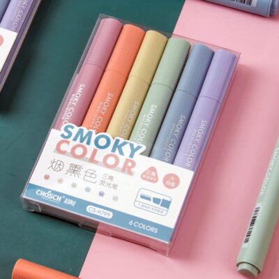 Penny Wise Gifts, Stationery, Party Supplies Pastel Minimal Smoky Color Highlighters|Set Of 6|1-4 Mm Tip|Smoked Shades Bleed Free|Gifts For Stationery Hoarders & Kids|Party Return Gifts, Multicolor