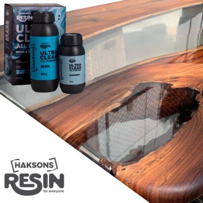 Haksons Ultra Clear All Purpose Epoxy Resin and Hardener | Epoxy Resin Art Kit for Beginners | Non-Toxic Art Resin |Crystal Clear -Non Yellowing | (300 grams)