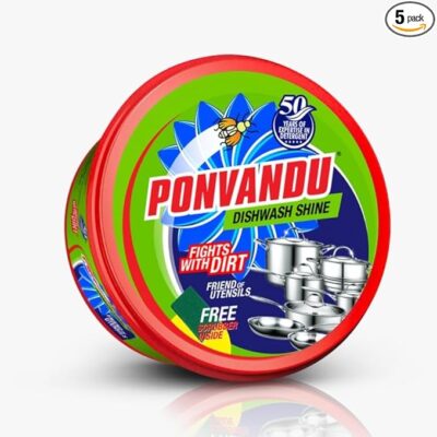 Dishwash Bar Lemon Tub, Removes Stain and Grease from Utensils with Power of Lemon | With Free Scrubber |.(250gm, Pack of 5)