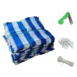 RED WIND 4.5 Ft X 15 Ft Gold Color Outdoor Privacy Fence Screen Shade Net with Reinforced Edges_ Useful for Balconies, Stairways, Gardens, Baby Safety Net, Patios with a Blade_50 Tags