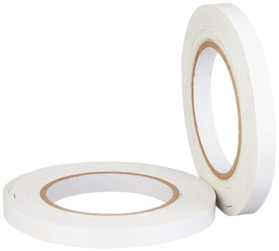 Amazon Brand - Solimo Tissue Tape for Art & Craft, 12mm (Width), 50 Meters (Length), Pack of 2, White