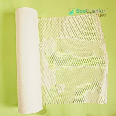 Eco Cushion Honeycomb Paper Roll | Paper Bubble Wrap | 50M x 15" Roll | Eco-friendly Packaging | Expandable up to 75M | Eco Friendly Bubble Wrap in White
