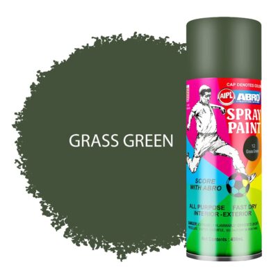 ABRO SP-12 Multipurpose Colour Spray Paint Can (400ml, Grass Green) DIY Quick Drying for Metal, Wood, Walls, Automotive Cars and Bikes