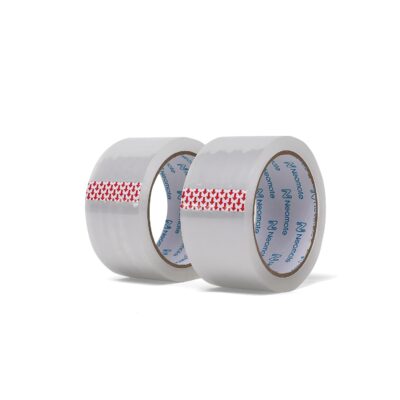 Low Noise Clear BOPP Packaging Tape | 48mm x 50m, Pack of 2 | Heavy-Duty Transparent Tape for Packaging, Decorating, DIY Projects