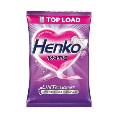 Henko Matic Top Load Detergent Powder 2 Kg Pouch With Power Of intelligent Nano Fiber Lock Technology Laundry Detergent Powder for Tough Stain Removal Dissolves Easily-Removes Tough Stains