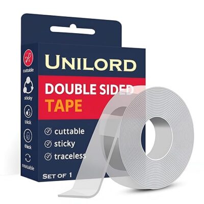 1 Piece Nano Double-Sided Transparent Gel Tape – Heavy Duty Washable & Reusable Adhesive Mounting Tape for Home, Kitchen & Office - 3 Meter