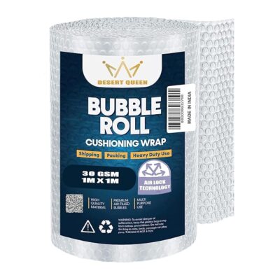 Desert Queen Air Bubble Wrap | Packing Roll for Safety | Multipurpose Packing Material | 1 Meter Wide (1M 30GSM)