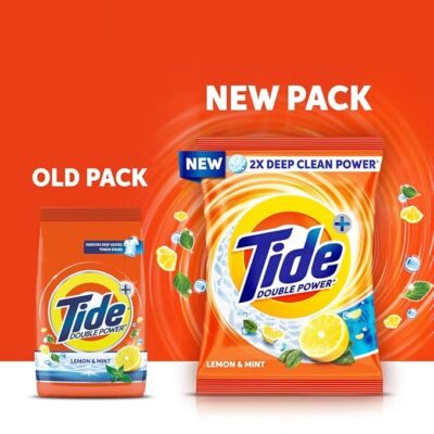 Tide Plus Detergent Washing Powder - 1kg | Lemon & Mint Fragrance | 2X Deep Clean Power | World's No. 1 Detergent Brand