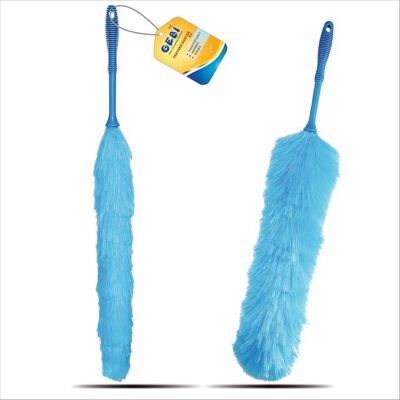 Gebi Feather Duster | Long Handle with Soft Fibres | Lightweight, Durable & Reusable | Easy Dust Cleaning for Home & Office | Blue Color | Pack of 1 pc|