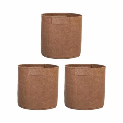 Non-Woven Felt Plant Grow Bag for Gardening, 400 GSM | Sustainable Grow Bags for Plants | Lightweight, Durable & Easy to Carry | Ideal for Indoor & Outdoor Use (3, 12X12 Inches)