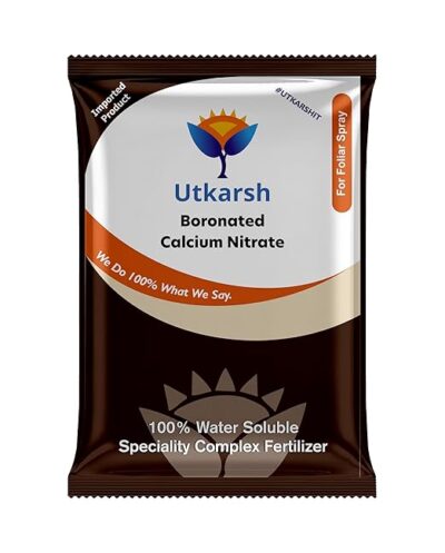 Utkarsh Boronated CAN - Boronated Calcium Nitrate for Plants, 100% Water Soluble Fertilizer, Boosts Healthy Flower and Fruit Growth & Yield in Plants (900 gm; Pack of 1)