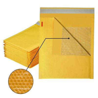 Ire Tex Premier Kraft Paper Bubble Mailers/Padded Envelopes Bubble Mailer Damage Proof Matte Finish (25's Pack) (4.5 X 10) (26023)