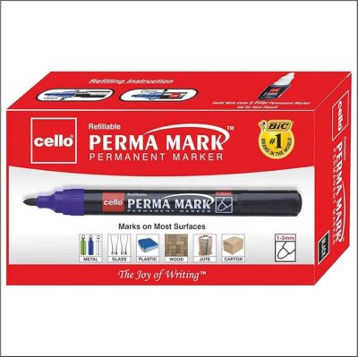 Cello Perma Mark Permanent Marker, Black, Count of 10