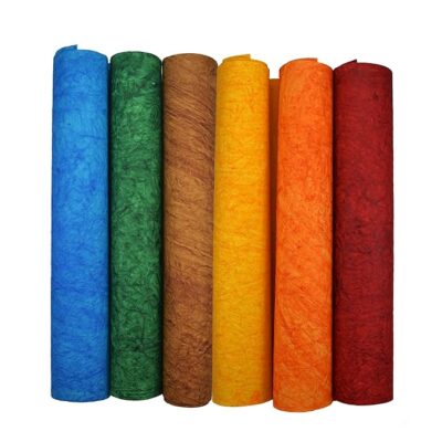CUBIC Handmade Textured Chart Paper Rolls – Pack of 6 | Multicolor | 60 x 80 cm | Premium Craft Paper for Art, School Projects, Decoration & Wrapping