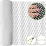 MAHIRA UV Stabilized Virgin HDPE Tree Guard Net Anti Bird Net Garden Fencing Net PVC Virgin HDPE 4 Feet Height X 5 Feet Length White with 1 Cutter and 50 PVC Tags Tie Locks 4 X 5 FT