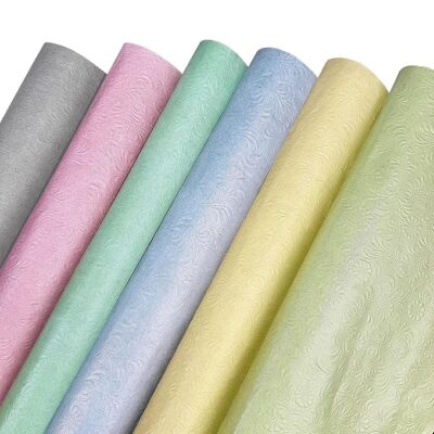 KidsyWinsy Premium Gift-Wrapping Paper Sheets (Pastel Embossed, Pack Of 6) With Tags, Ribbon Bows, Confetti | Gift Wrap Paper for Packing | Wrapping Sheets For Birthday, Wedding Anniversary, Festive Occasions