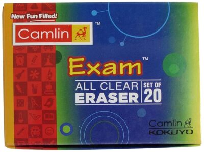 Camlin Kokuyo All Clear Regular Eraser - Pack of 20
