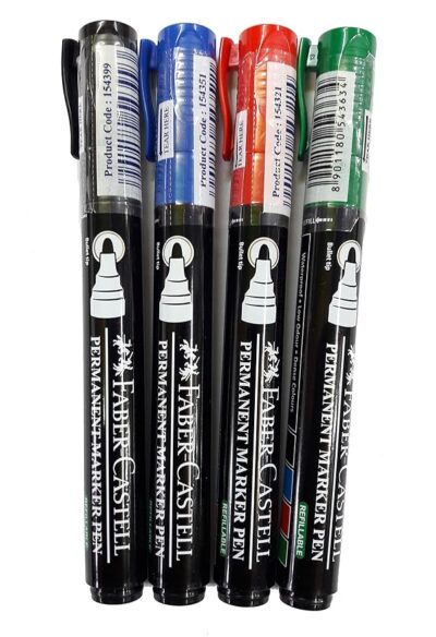 Faber-Castell Thick Permanent Marker Pen (Pack Of 10-2Blue+2Red+2Green+4Black)