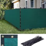 FREDDO-Privacy Screen Fence Heavy Duty Shade Net with Polyester Band, Brass Eyelets & Tie Cords (Olive Green Color, 1 mt X 4 mt)