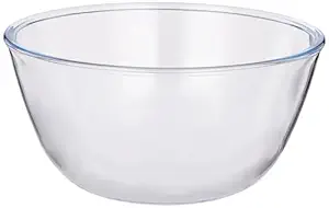 Glass Mixing & Serving Bowl, Oven & Microwave Safe Bowl, 1.7 L, Borosilicate Glass, Clear