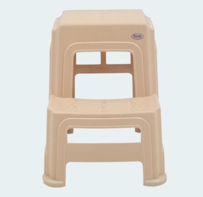 Supreme Multipurpose 2-Step Heavy Duty Plastic Multi Purpose Stool | Lightweight Stackable Anti Skid Utility Ladder Stool for Home Kitchen Bathroom Garden, Adult and Kids