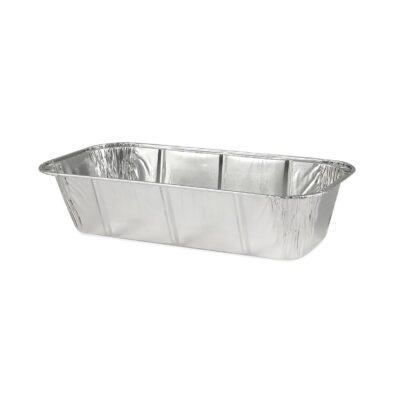 Claret Aluminium Food Container 520 ML Bakery | Rectangular Loaf Tray | Food Grade, Oven Safe & Leak-Proof | Disposable Baking Mould For Cakes, Bread & Brownies (Pack of 25)