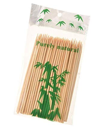 Sakoraware Bamboo (290 pcs) Wooden Skewers/BBQ Sticks Seekh for Kabab Paneer Tikka Fruits Salad| Barbecue skewers for Oven Microwave Pan Grilling| Craft (7 inches, 3mm Thickness)