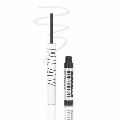 Maybelline New York Tattoo Play White Liquid Eyeliner - Defend, Upto 48 Hours Bold Color, Water-proof Eyeliner & Smudge-proof. Maybelline High-impact Color Liner, Vegan Formula | 2.1ml