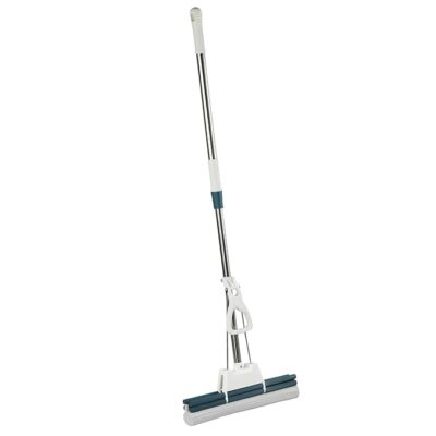 Big Sponge Mop for Floor Cleaning, Stainless Steel Butterfly mop for Cleaning Floor, PVA Sponge Mop Stick for Bathroom Cleaning