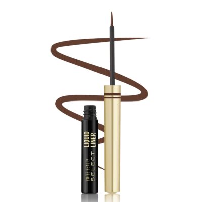SWISS BEAUTY Select Here To Stay Semi-Matte Liquid Waterproof Eyeliner | With Precise & Pointed Tip | Smudge-Proof, Transfer- Proof | Shade- Mood Brown| 3ml |