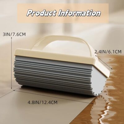 LTV Self-Squeezing Mini Sponge Mop with Handle, Portable Hand-Free Wet and Dry Cleaning Brush for Kitchen, Bathroom, Countertops, and Windows – Compact Absorbent PVA Mop for Small Spaces