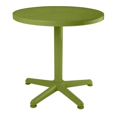 Sky Glamour Supreme Penta Plastic Table|2-Seater Round Plastic Dining Table for Home, Office, Garden, Indoor& Outdoor Use (Color: Mehndi Green; Qnt:1 Pcs.)