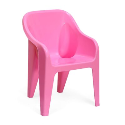 Nilkamal Kids Plastic Chair for Living Room with Arm | 3 Year Warranty | for Home, Kids Room, Living Room, Outdoor | Pink Colour | EEZYGOBBY