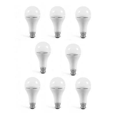 Havells 12W LED Emergency Bulb | Shatter Resistant |Cool Day White (6500K) | B22 LED Base | 4 Hours battery back up| Li-ion Battery | Over charging Protection (Pack of 8)