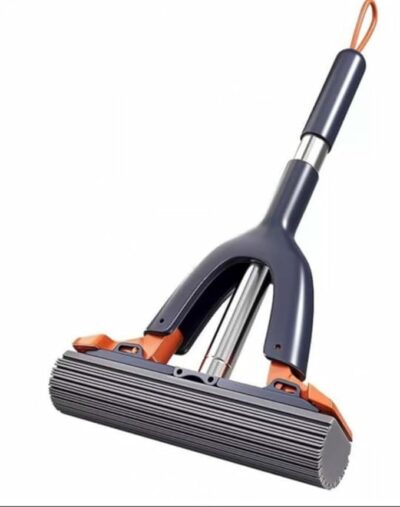 Self Wringing Sponge Mop for Floor Cleaning | Absorbent PVA Roller with Pull Handle | Easy Water Squeeze Mop for Home, Kitchen & Bathroom Cleaning (Pack of 1)