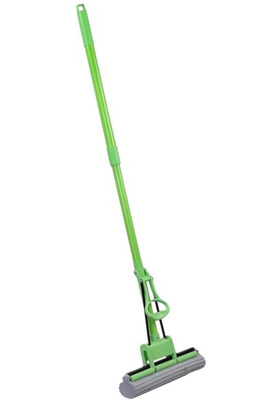 Sponge Mop for Floor Cleaning, Stainless Steel Butterfly mop for Cleaning Floor, PVA Sponge Mop Stick for Bathroom Cleaning with Adjustable Length