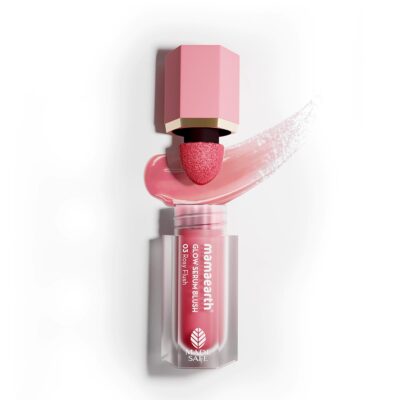 Mamaearth Glow Serum Blush with Vitamin C & Rose Extract - 5 ml - Rosy Flush | Weightless Serum Formula | Long-lasting | Blendable, Water-like Texture