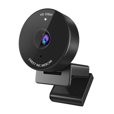 eMeet 1080P Webcam-USB Webcam With Microphone & Physical Privacy Cover, Noise-Canceling Mic,Auto Light Correction,C950 Ultra Compact FHD Web Cam W/ 70°View For Meeting/Online Classes/Zoom/ Youtube, Black