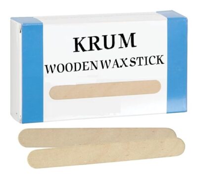 KRUM Ice Cream Stick for Craft and Epilation, Wooden Popsicle Sticks for Waxing, Tongue Depressor, Multipurpose Sticks for Salon, DIY Projects Size 4.5" inch– 100 Count