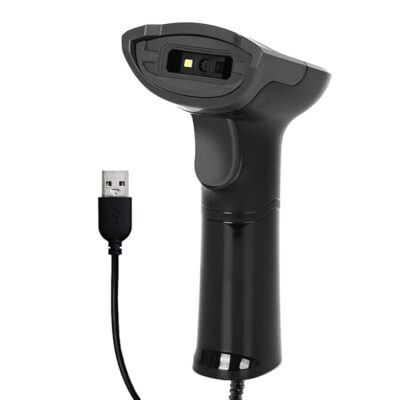 LAPCARE 2D Wired Laser Barcode Scanner BIS Approved, Handheld 2 D USB Wired Barcode Reader Optical Laser High Speed for POS System Supermarket, CMOS Image Sensor, Mannual /Continuous/Auto/-Indicative
