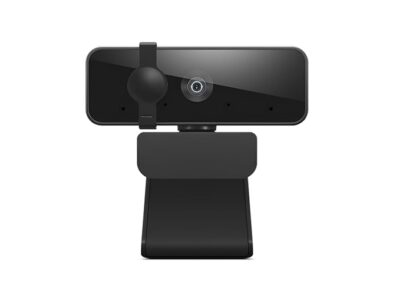 Lenovo FHD USB Webcam with Full Stereo Dual Built-in Mics | FHD 1080P 2.1 Megapixel Digital CMOS Camera |Wide 95 Lens| 360 Rotation | Flexible Mount (4XC1B34802), Black